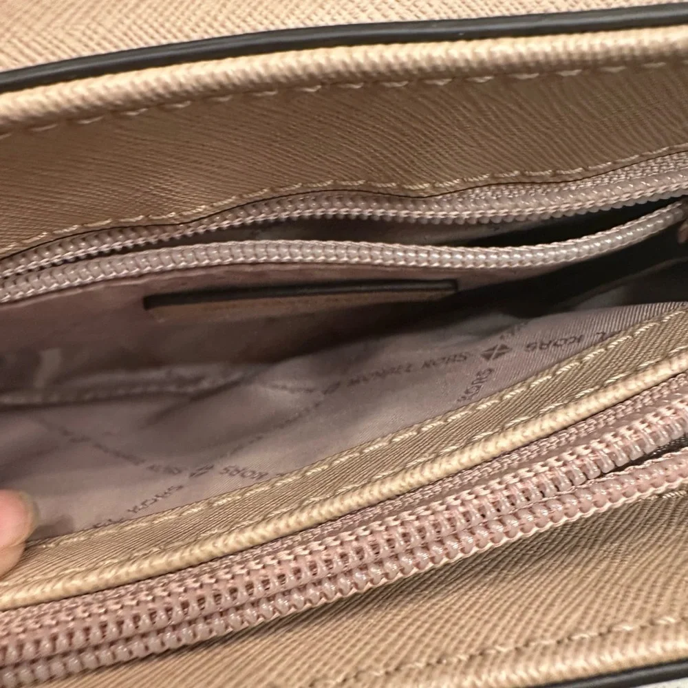 Michael Kors Tan Crossbody Bag with Gold Details
